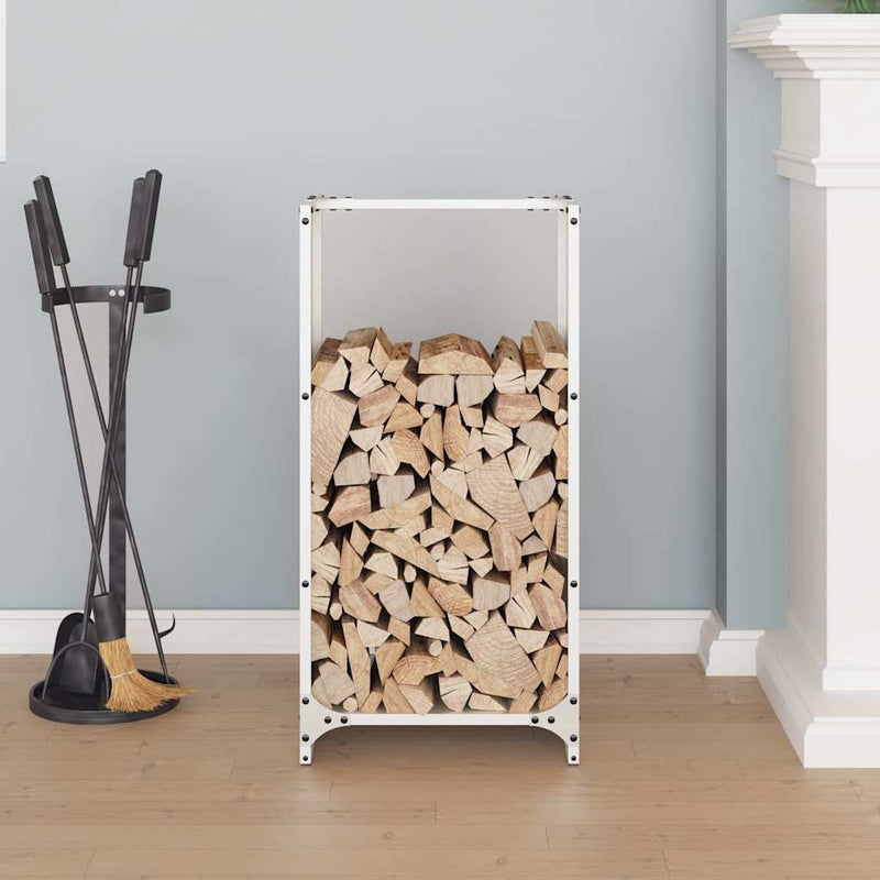 Load image into Gallery viewer, Vidaxl brandhoutrek 40x30x80 cm koudgewalst staal wit