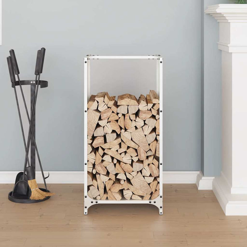 Load image into Gallery viewer, Vidaxl brandhoutrek 40x30x80 cm koudgewalst staal wit