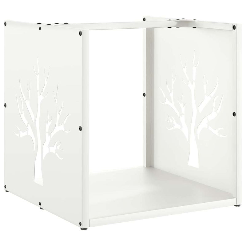 Load image into Gallery viewer, Vidaxl brandhoutrek 40x40x40 cm koudgewalst staal wit