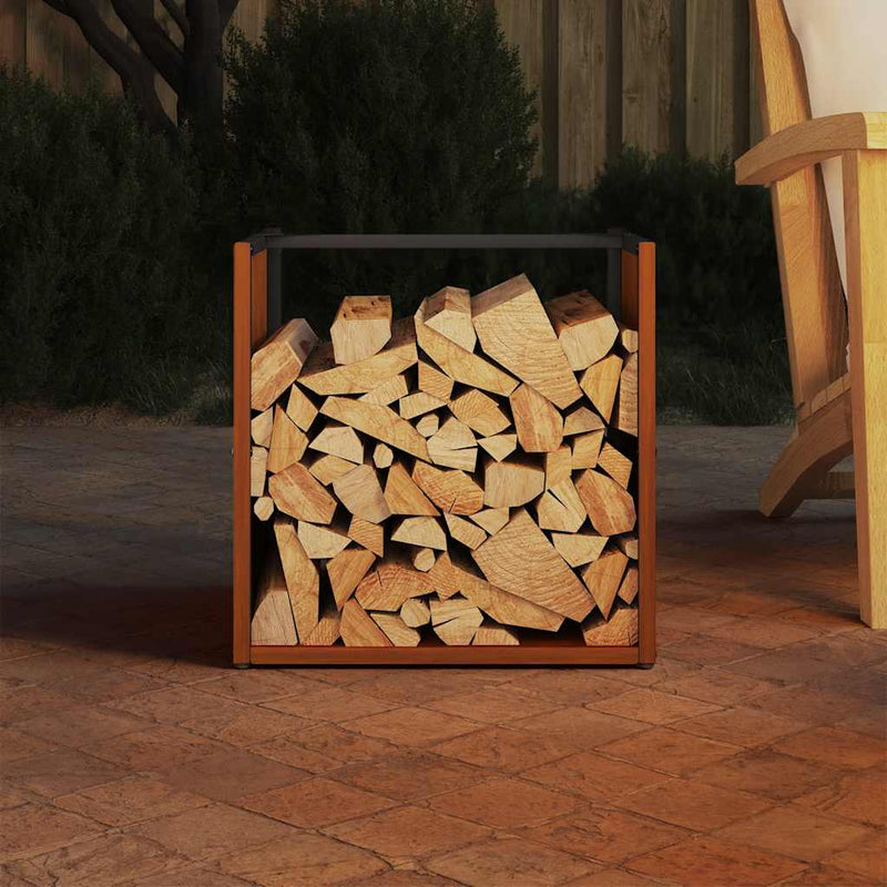 Load image into Gallery viewer, Vidaxl brandhoutrek 40x40x40 cm weervast staal