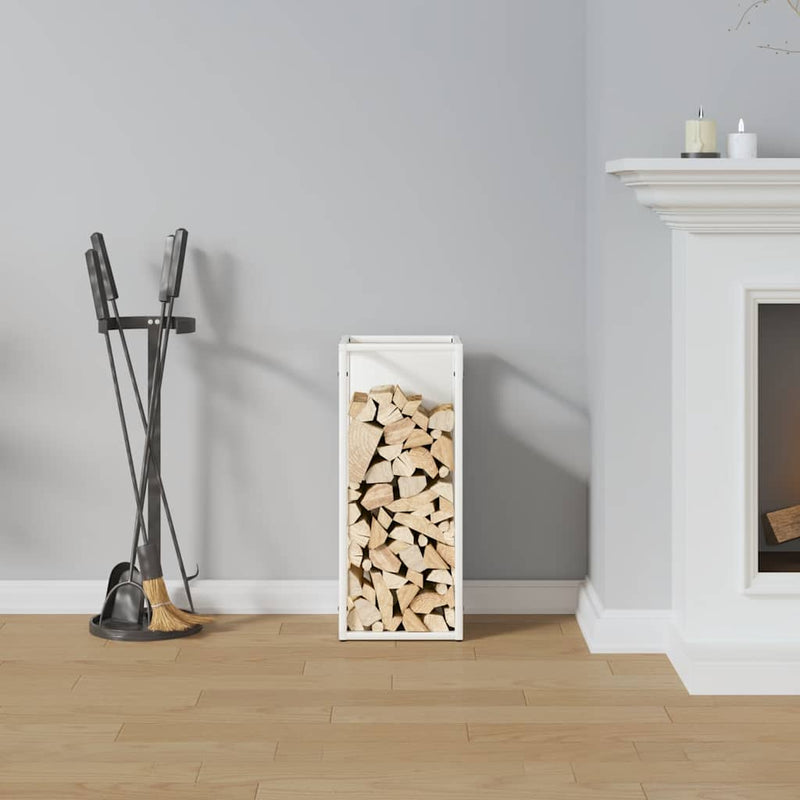 Load image into Gallery viewer, Vidaxl brandhoutrek 25x25x60 cm koudgewalst staal wit