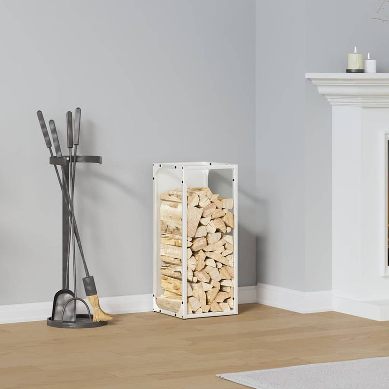 Load image into Gallery viewer, Vidaxl brandhoutrek 25x25x60 cm koudgewalst staal wit