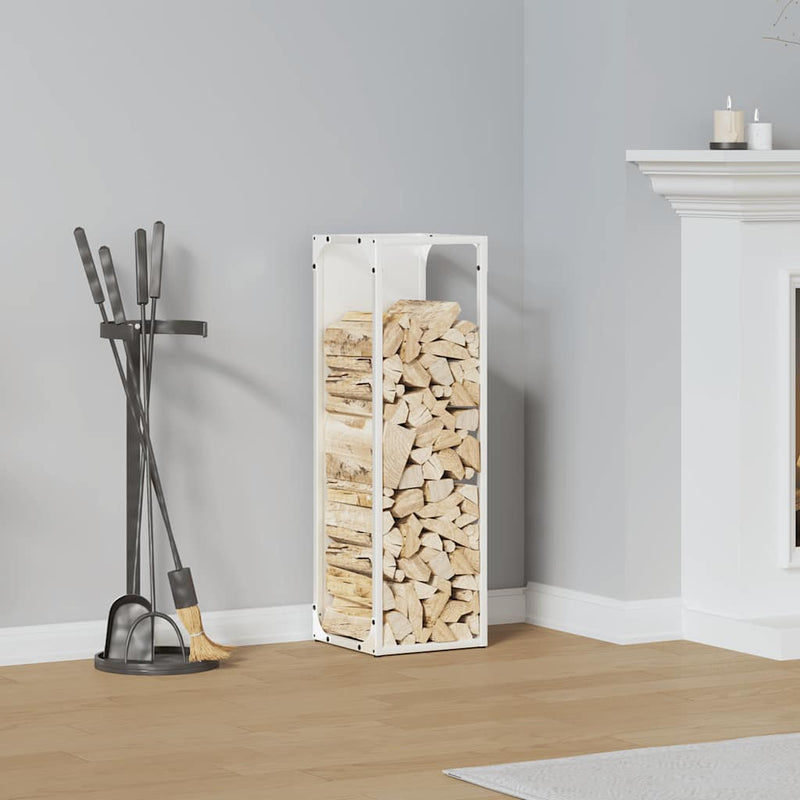 Load image into Gallery viewer, Vidaxl brandhoutrek 25x25x80 cm koudgewalst staal wit