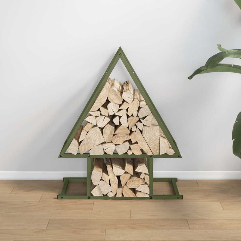 Load image into Gallery viewer, Vidaxl brandhoutrek 50x25x60 cm koudgewalst staal olijfgroen
