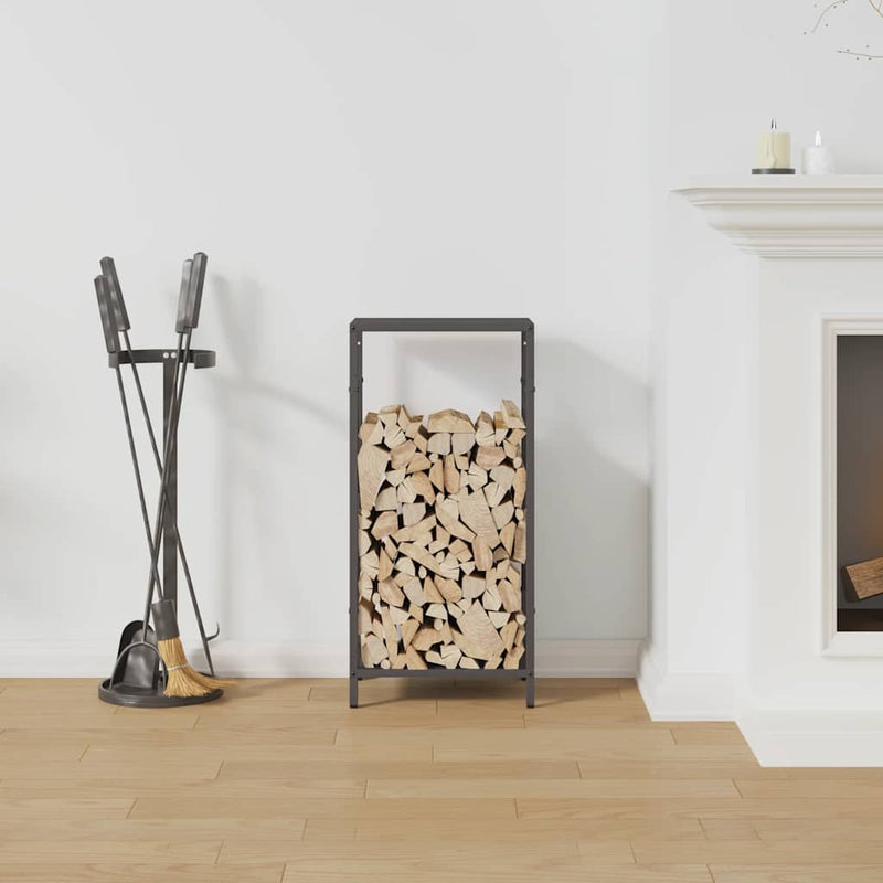 Load image into Gallery viewer, Vidaxl brandhoutrek 34x25x70 cm koudgewalst staal zwart