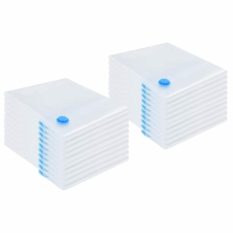 Load image into Gallery viewer, Vidaxl opslagzakken met opslag 20 pcs transparant en blauw 100 x 80 cm
