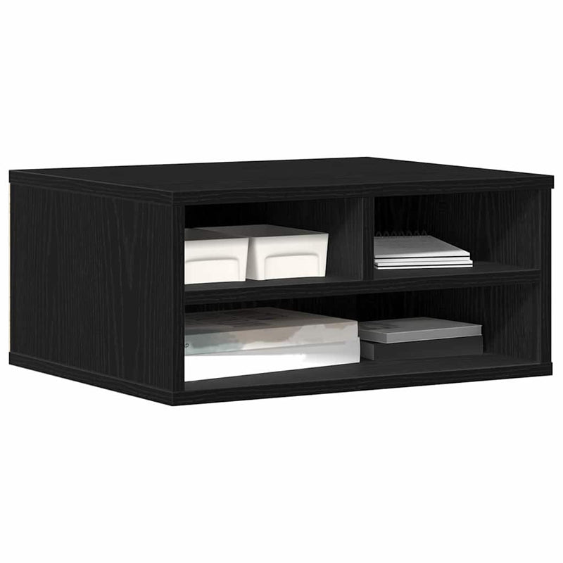 Load image into Gallery viewer, Vidaxl printerstand zwart eiken 49 x 40 x 22.5 cm bewerkt hout