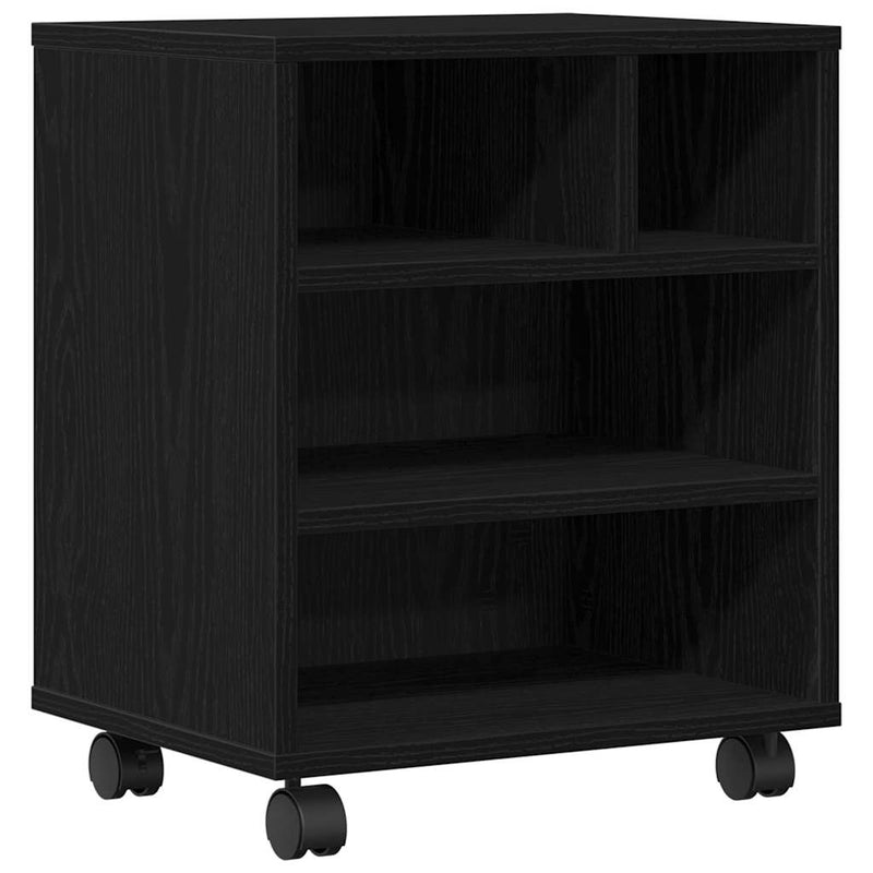 Load image into Gallery viewer, Vidaxl printerstand zwart eiken 41 x 32 x 48 cm bewerkt hout