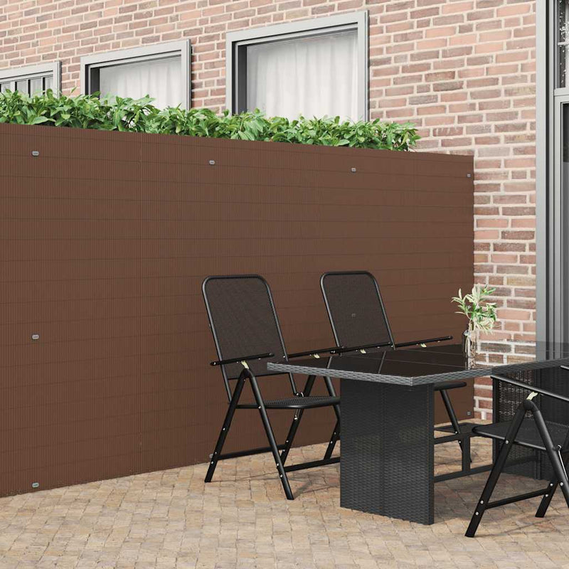 Load image into Gallery viewer, Vidaxl tuinhek dubbelzijdig bruin 1,8x5 m pvc