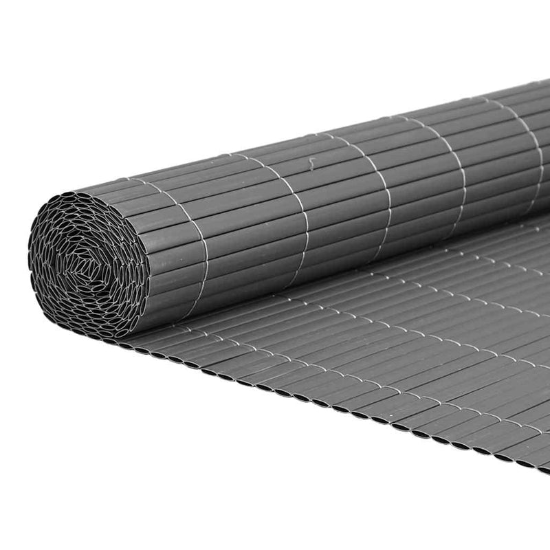 Load image into Gallery viewer, Vidaxl tuinhek dubbelzijdig grijs 1,8x5 m pvc