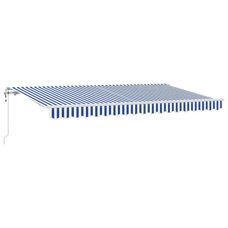 Load image into Gallery viewer, Vidaxl inklapbaar zonnescherm blauw 350 x 200 cm stof