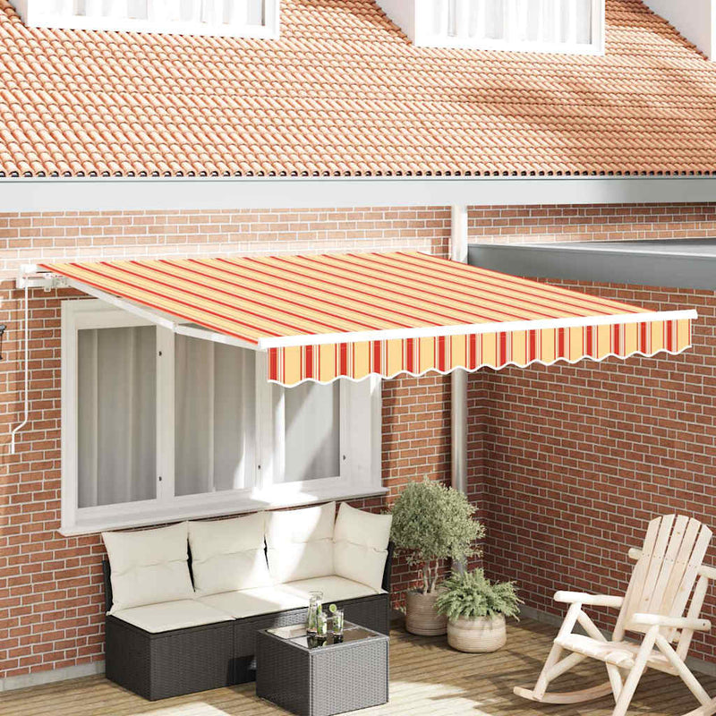 Load image into Gallery viewer, Vidaxl inklapbaar zonnescherm geel en oranje 300 x 250 cm