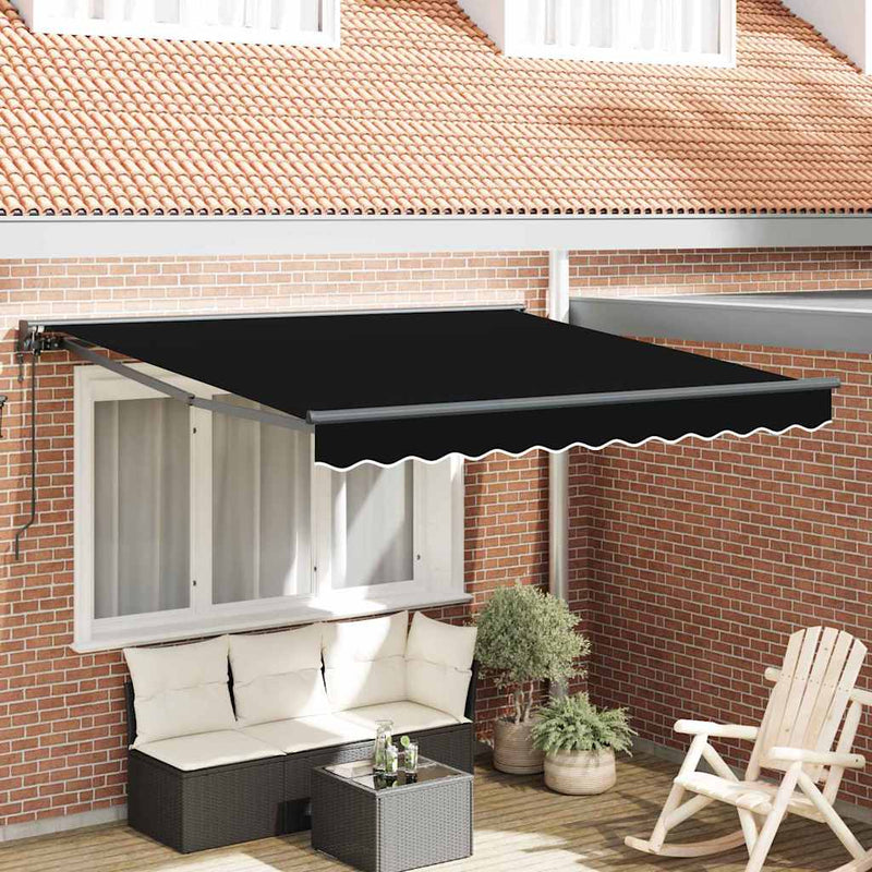 Load image into Gallery viewer, Vidaxl inklapbaar zonnescherm zwart 300 x 250 cm polyester en metaal