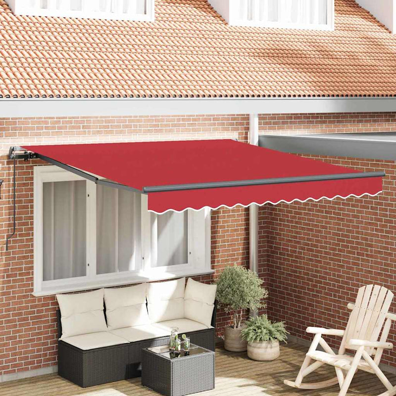 Load image into Gallery viewer, Vidaxl inklapbaar zonnescherm rood 300 x 250 cm polyester en staal