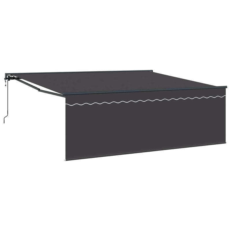 Load image into Gallery viewer, Vidaxl inklapbaar zonnescherm geel en wit 350 x 250 cm