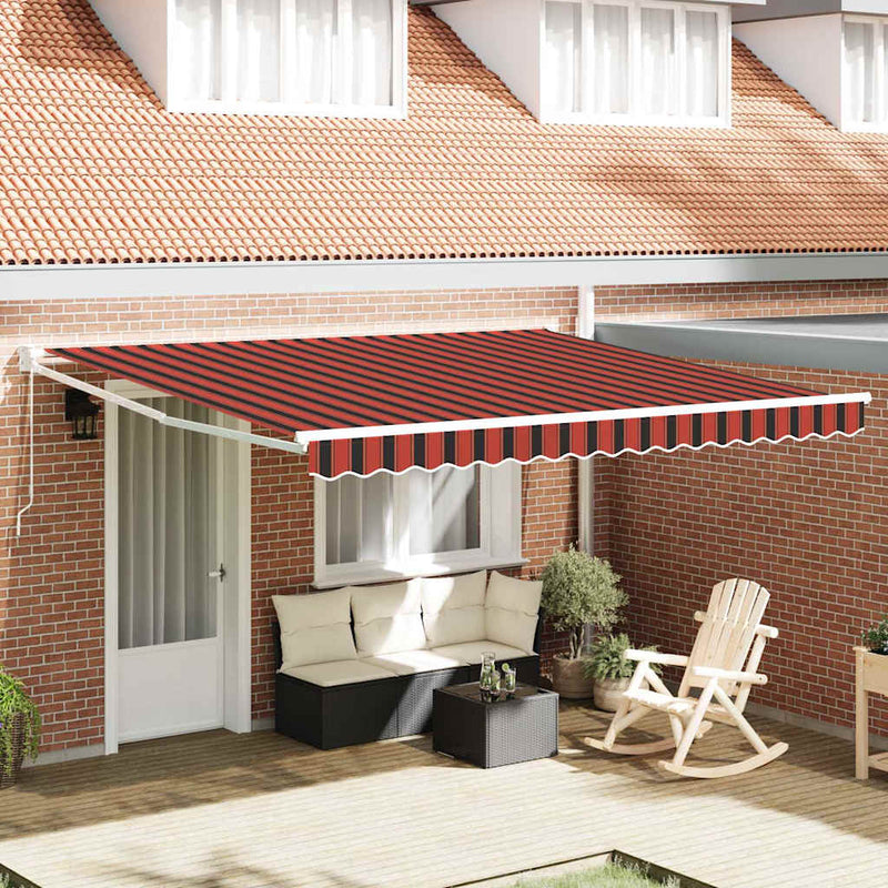 Load image into Gallery viewer, Vidaxl markies rood en zwart 350 x 250 x 165 cm polyester