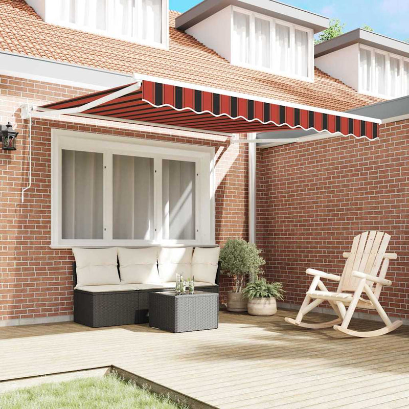 Load image into Gallery viewer, Vidaxl markies oranje en bruin 350 x 250 x 165 cm polyester