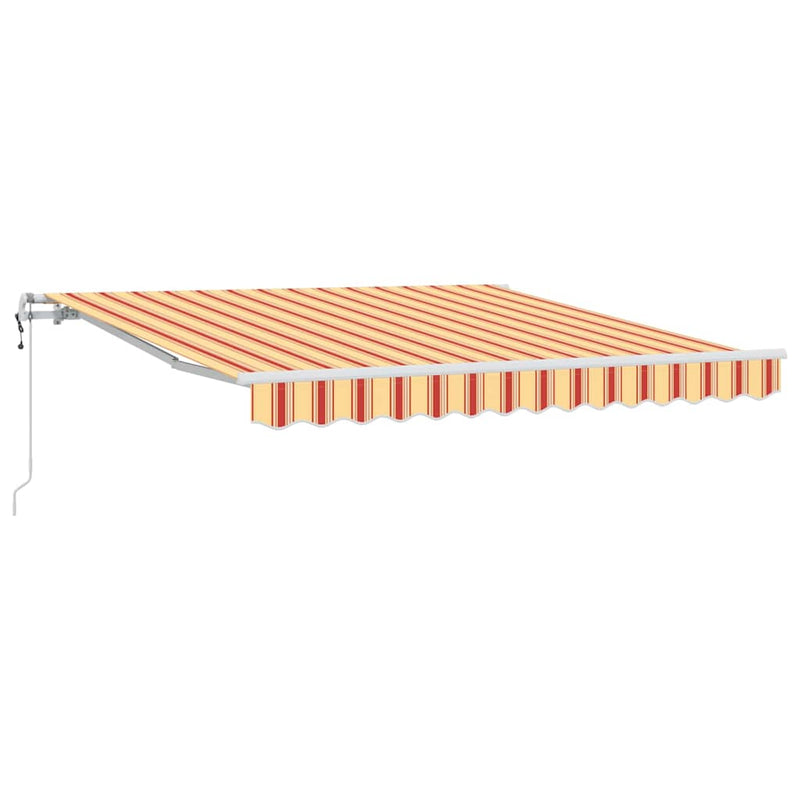 Load image into Gallery viewer, Vidaxl inklapbaar zonnescherm geel en oranje 350 x 250 cm stof