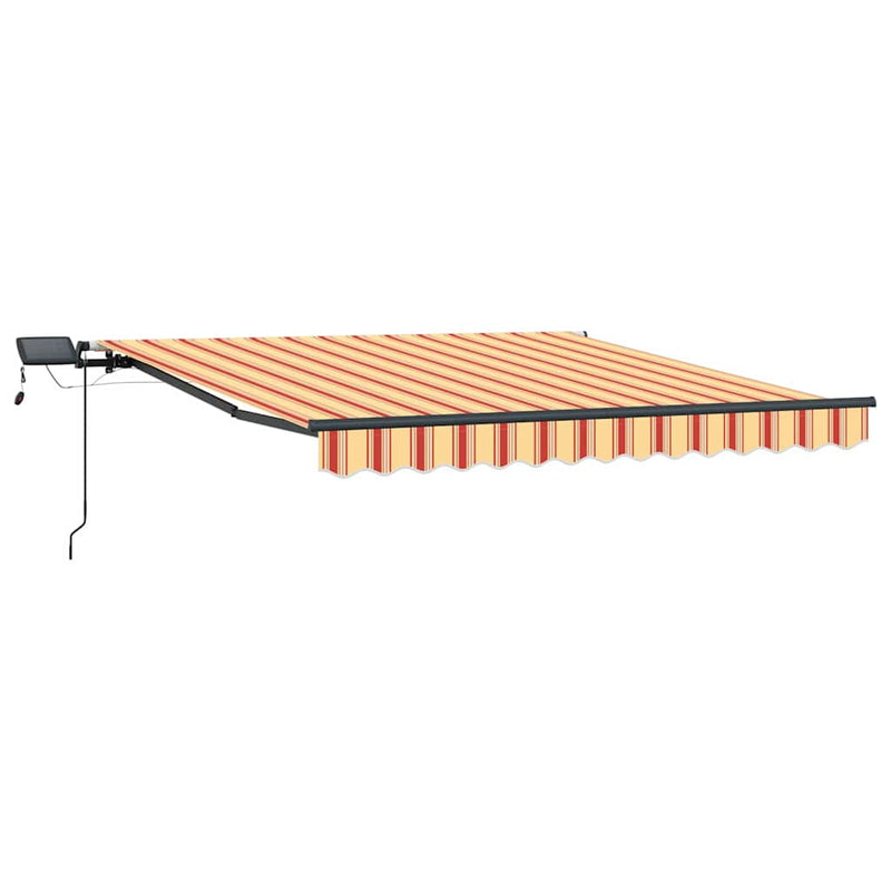 Load image into Gallery viewer, Vidaxl inklapbaar zonnescherm geel en oranje 350 x 250 cm stof