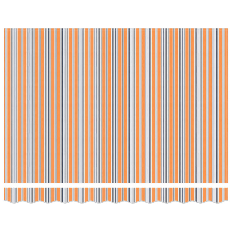 Load image into Gallery viewer, Vidaxl inklapbaar zonnescherm blauw en oranje 350 x 250 cm