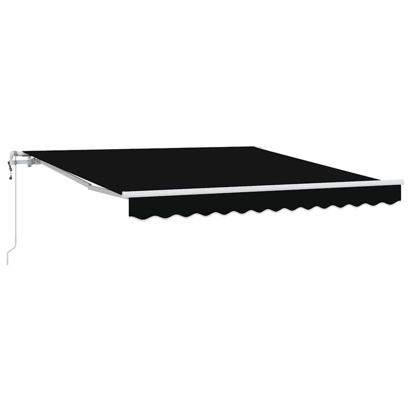 Load image into Gallery viewer, Vidaxl inklapbaar zonnescherm zwart 350 x 250 cm stof