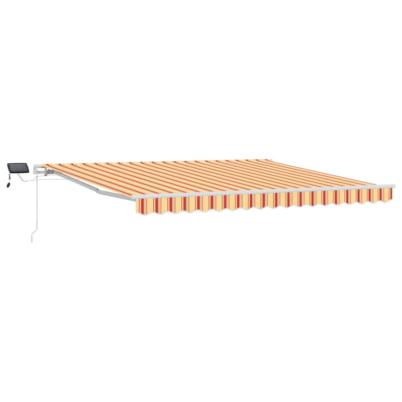 Load image into Gallery viewer, Vidaxl inklapbaar zonnescherm met geel en oranje 400 ×300 cm stof