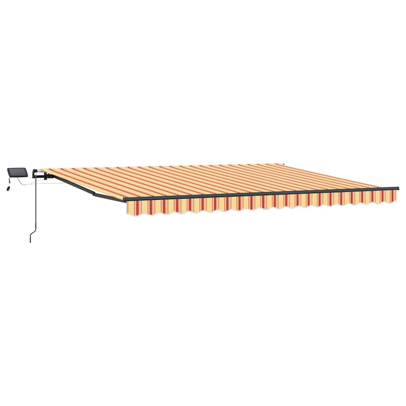 Load image into Gallery viewer, Vidaxl inklapbaar zonnescherm geel en oranje 400 ×300 cm stof