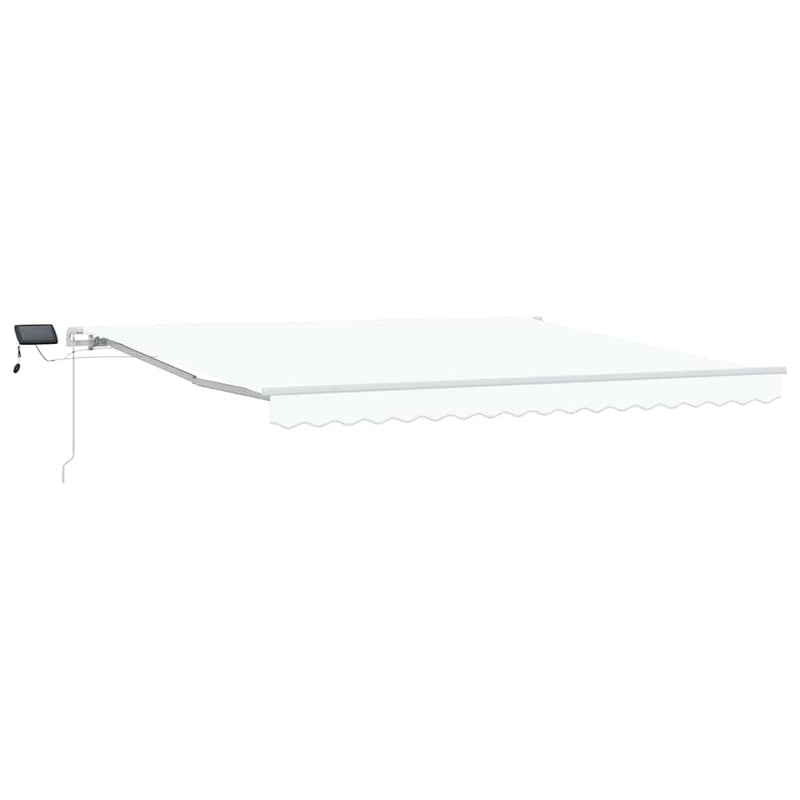 Load image into Gallery viewer, Vidaxl inklapbaar zonnescherm wit 400 × 300 cm stof en staal