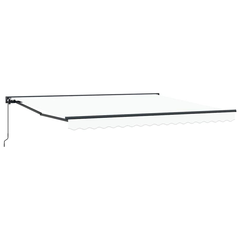 Load image into Gallery viewer, Vidaxl inklapbaar zonnescherm wit 400 × 300 cm polyester en metaal