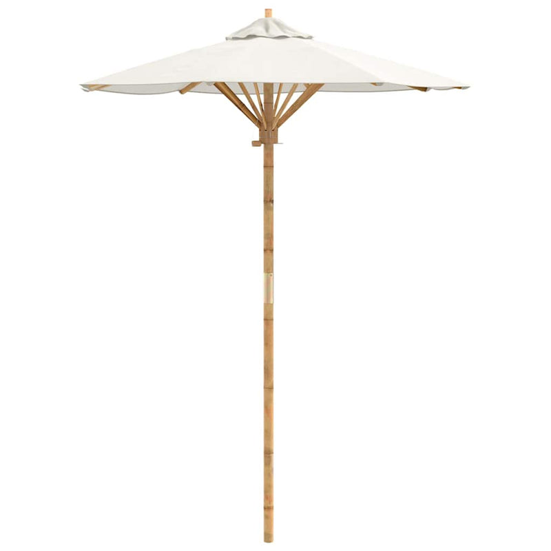 Load image into Gallery viewer, Vidaxl tuinparasol crème wit ø 270 x 260 cm bamboe