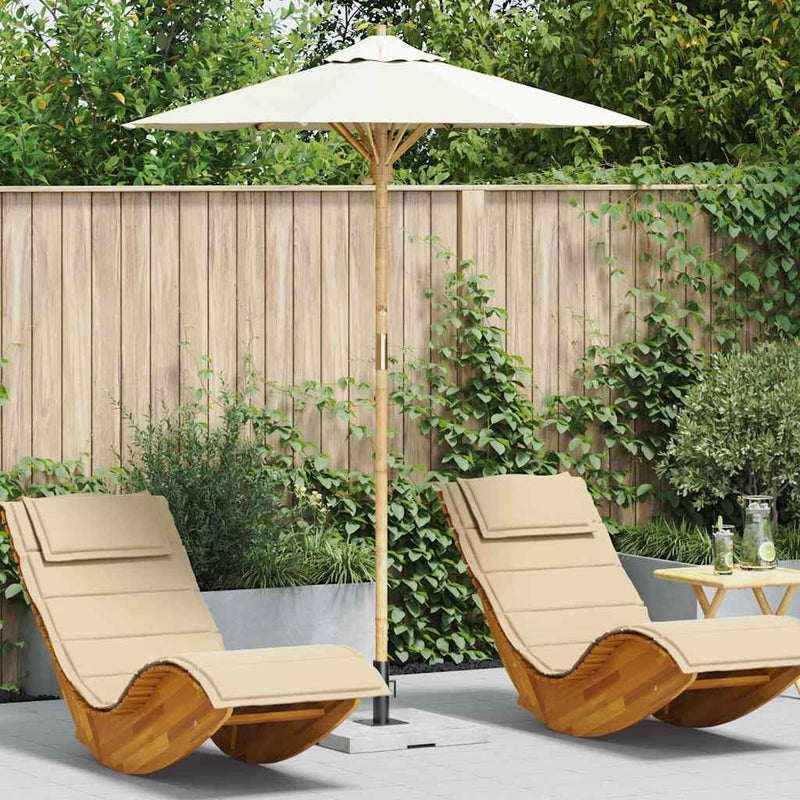 Load image into Gallery viewer, Vidaxl tuinparasol crème wit ø 270 x 260 cm bamboe