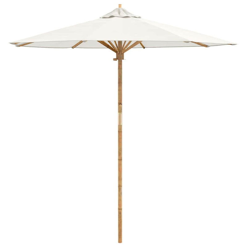 Load image into Gallery viewer, Vidaxl tuinparasol crème wit ø 270 x 260 cm bamboe