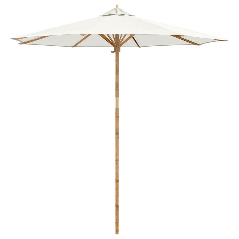 Load image into Gallery viewer, Vidaxl tuinparasol crème wit ø 270 x 260 cm bamboe