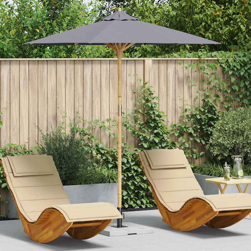 Load image into Gallery viewer, Vidaxl tuinparasol donkergrijs ø 270 x 260 cm bamboe