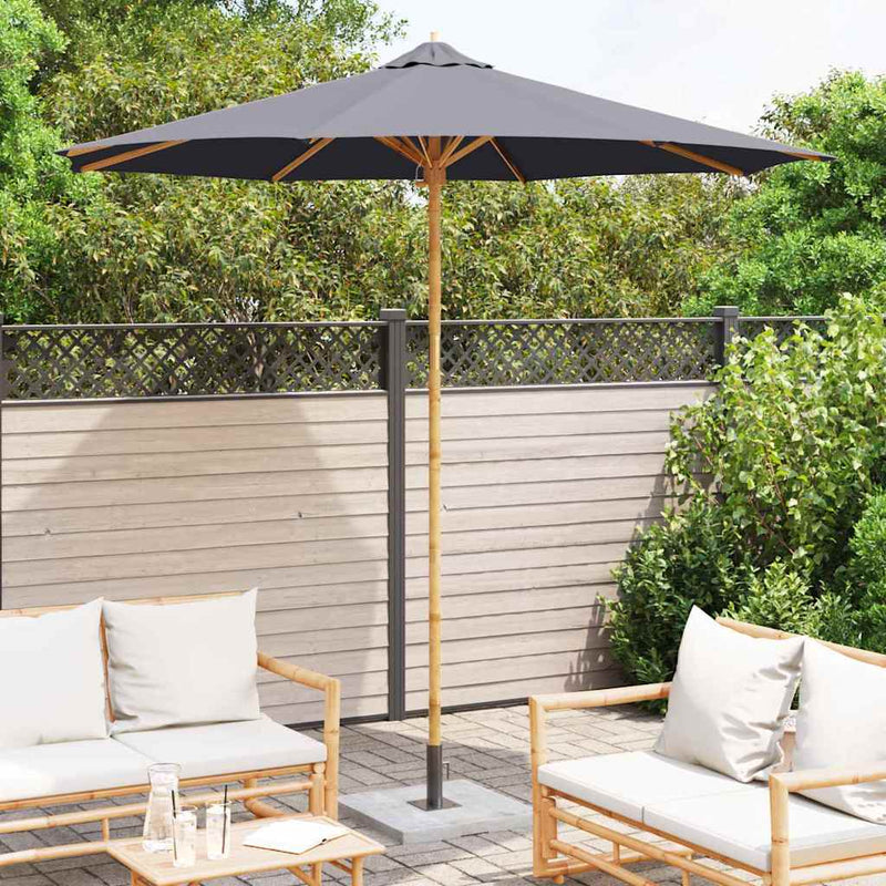 Load image into Gallery viewer, Vidaxl tuinparasol donkergrijs ø 270 x 260 cm bamboe