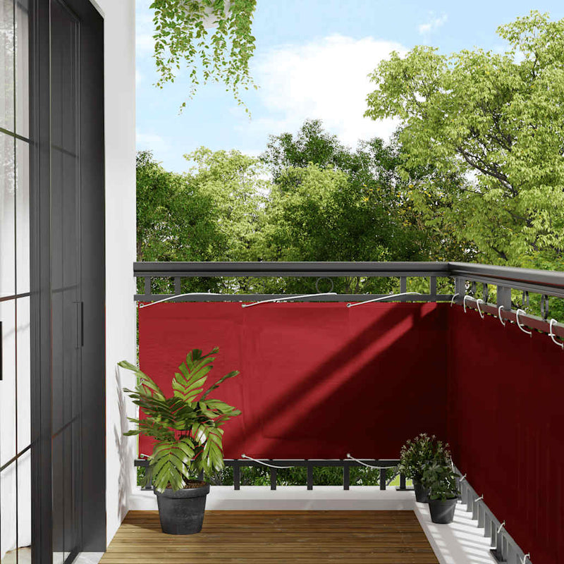 Load image into Gallery viewer, Vidaxl balkonscherm rood 75x1000 cm 100% polyester oxford