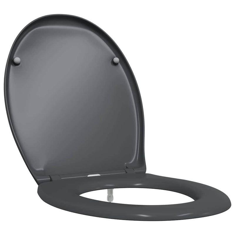 Load image into Gallery viewer, Vidaxl toiletzitting antraciet 47 x 37 x 4 cm duroplast