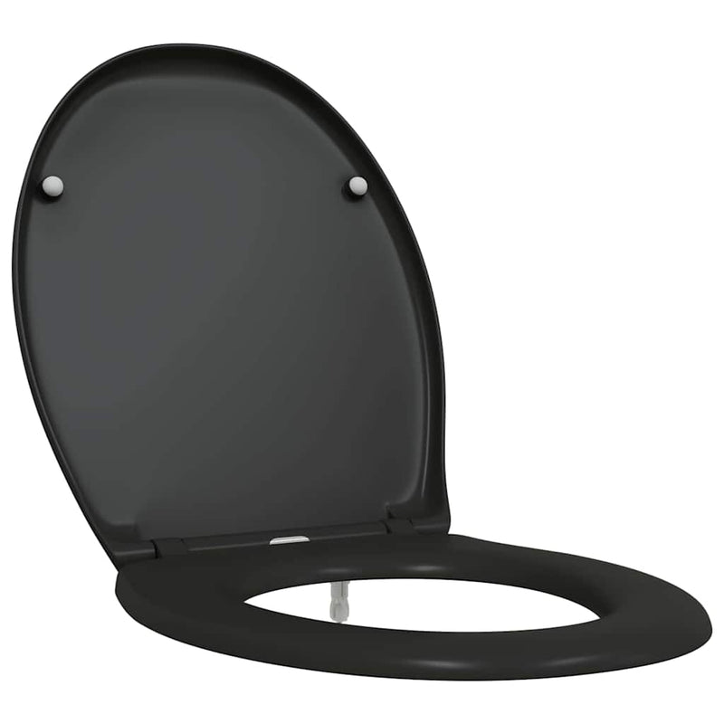 Load image into Gallery viewer, Vidaxl toiletzitting zwart 47 x 37 x 4 cm duroplast