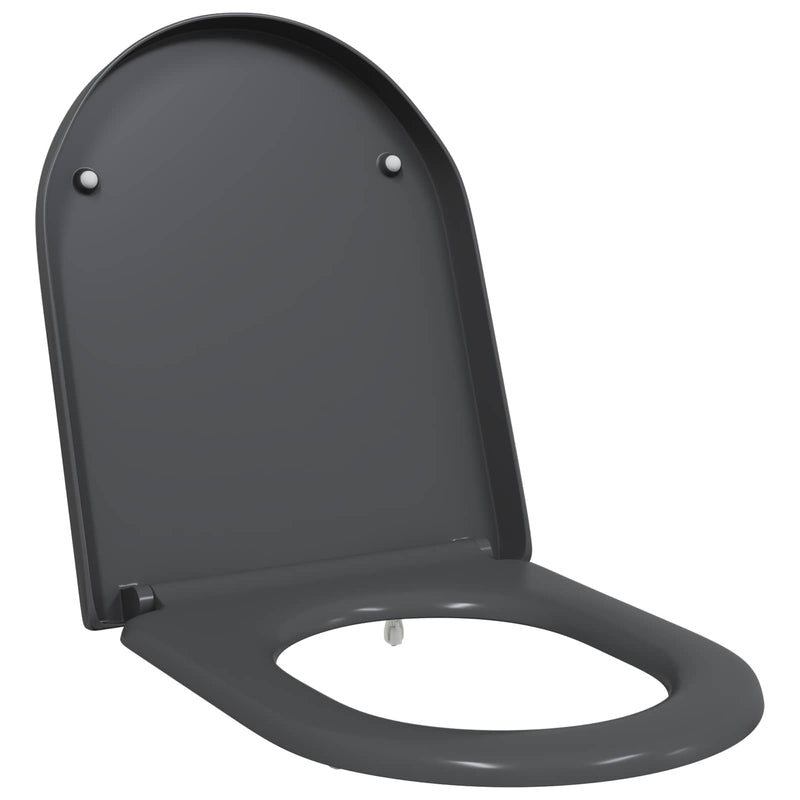 Load image into Gallery viewer, Vidaxl toiletzitting antraciet 49 x 36 x 4 cm duroplast