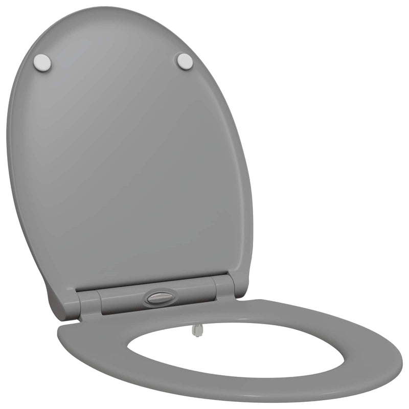 Load image into Gallery viewer, Vidaxl toiletzitting grijs 47 x 37,5 x 3,8 cm duroplast