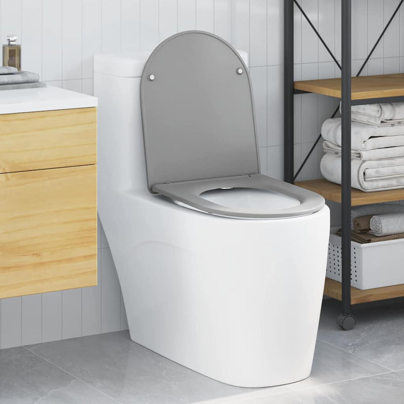 Load image into Gallery viewer, Vidaxl toiletzitting grijs 47 x 36 x 3,4 cm duroplast