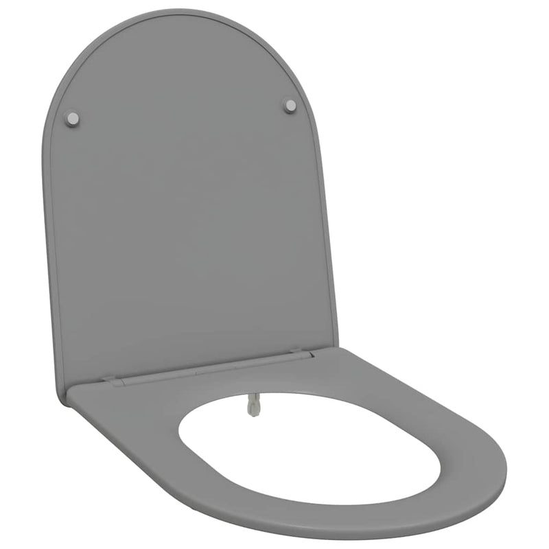 Load image into Gallery viewer, Vidaxl toiletzitting grijs 47 x 36 x 3,4 cm duroplast