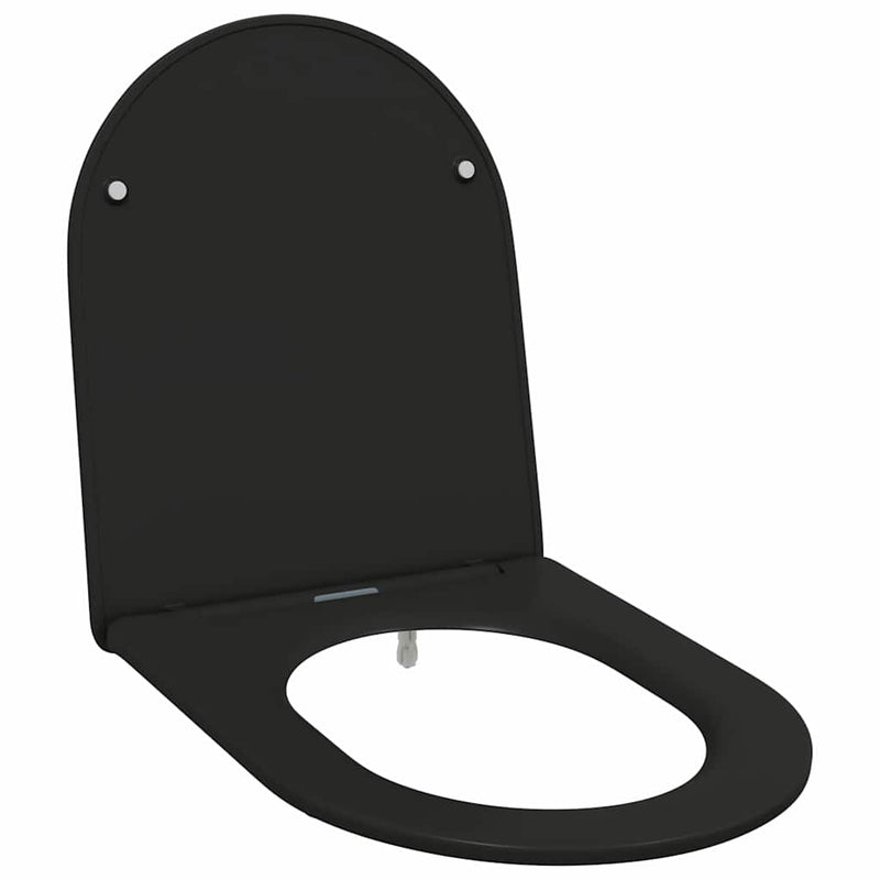 Load image into Gallery viewer, Vidaxl toiletzitting zwart 47 x 36 x 3,4 cm duroplast