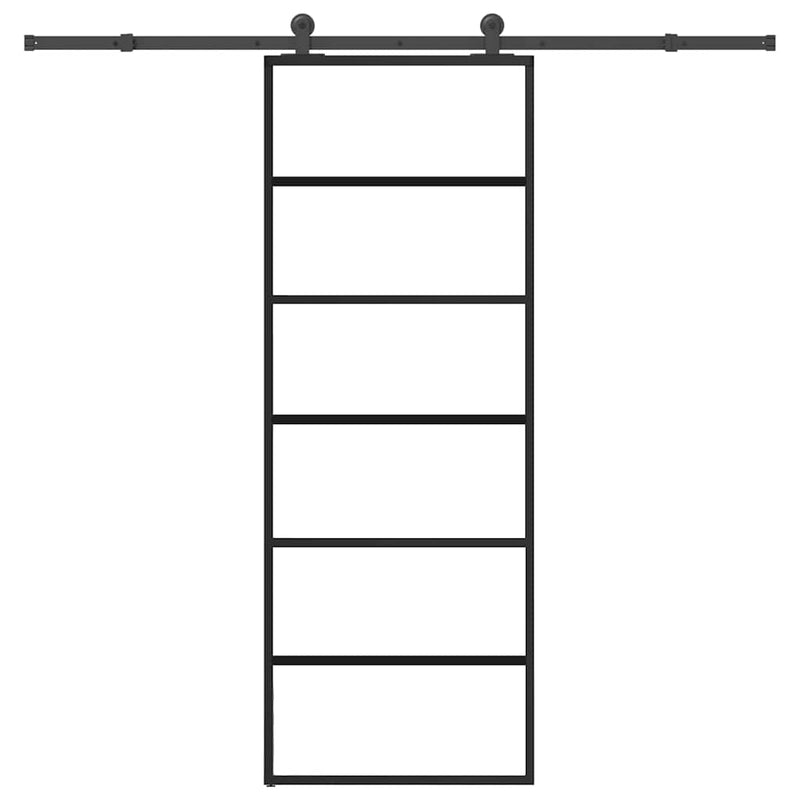 Load image into Gallery viewer, Vidaxl schuifdeur met beslag 76x205 cm esg-glas en aluminium