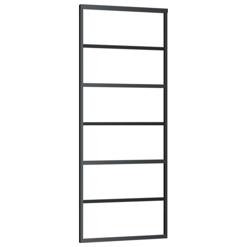 Load image into Gallery viewer, Vidaxl schuifdeur met beslag 76x205 cm esg-glas en aluminium