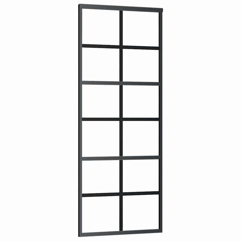 Load image into Gallery viewer, Vidaxl schuifdeur met beslag 76x205 cm esg-glas en aluminium