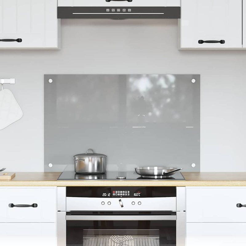 Load image into Gallery viewer, Vidaxl keuken spatscherm lichtgrijs 80 x 50 cm gehard glas