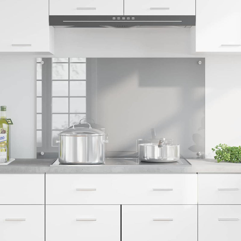 Load image into Gallery viewer, Vidaxl keuken spatscherm lichtgrijs 100 x 60 cm gehard glas