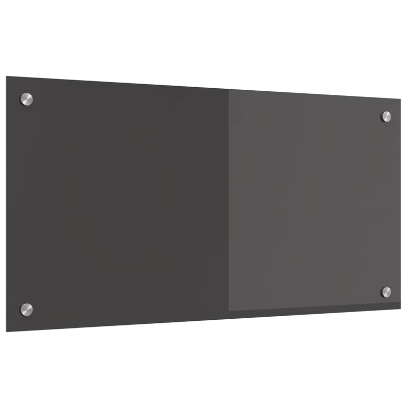 Load image into Gallery viewer, Vidaxl keuken spatscherm donkergrijs 80 x 40 cm gehard glas