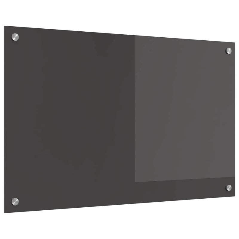 Load image into Gallery viewer, Vidaxl keuken spatscherm donkergrijs 80 x 50 cm gehard glas